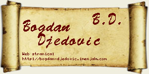 Bogdan Đedović vizit kartica